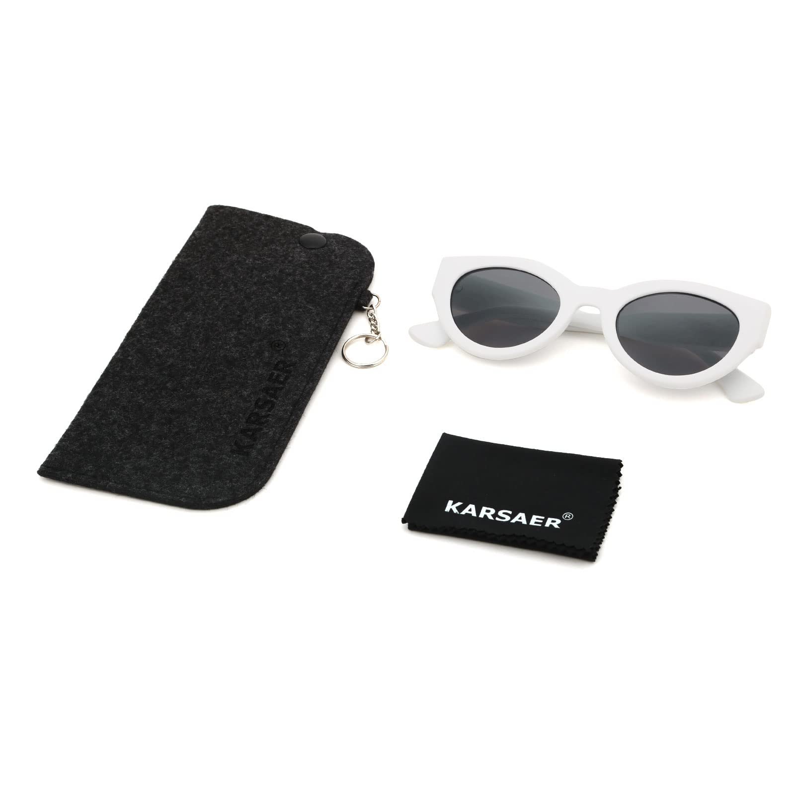 Солнцезащитные очки Круглые ретро кошачий глаз Karsaer K7807, фото №7