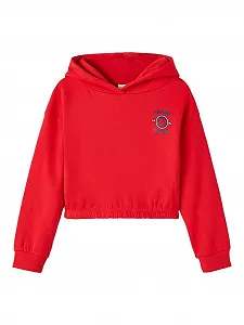 Толстовка NAME IT Nkfviala LS Short Boxy Sweat Wh Bru N - Фото 1