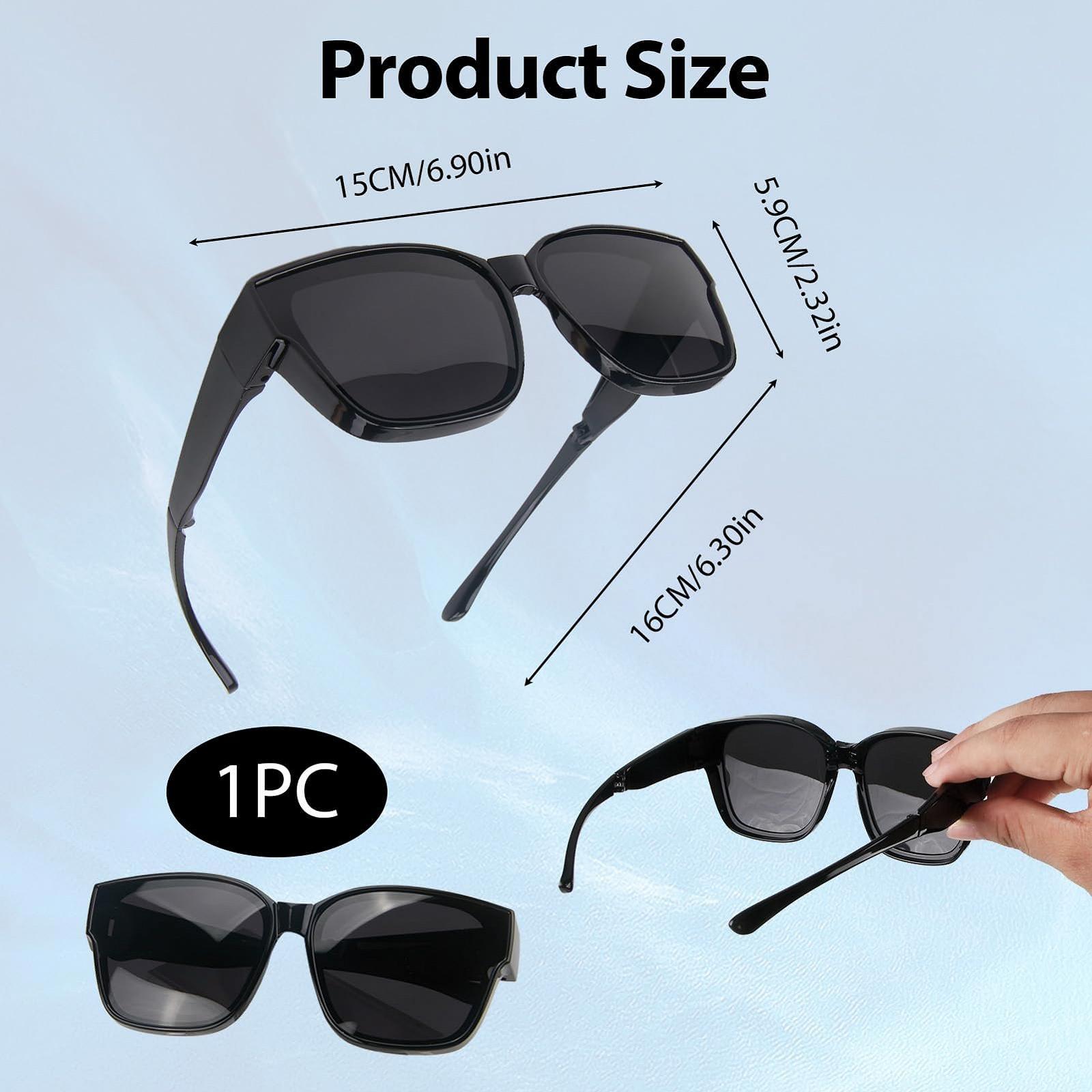 Сонцезахисні окуляри накладні Квадратні, фото №2