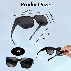 Сонцезахисні окуляри накладні Квадратні synthetic.ua - Фото 1