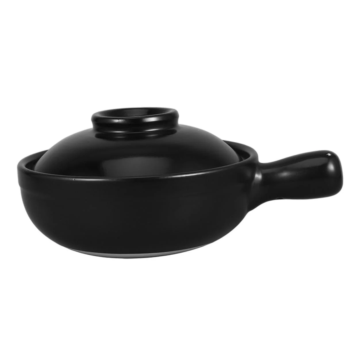 Горшок глиняный ручной работы универсальный с крышкой для риса и супа китайский стиль, фото №1