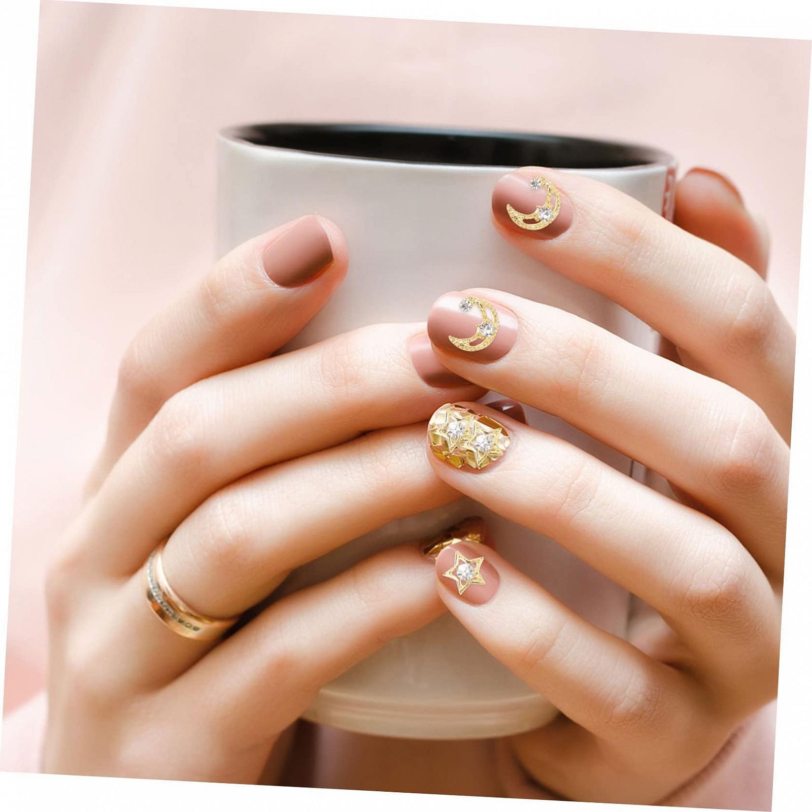 Украшения для ногтей Металл Beavorty Набор 30 шт. Звезда и Луна Блестящие стразы, фото №4