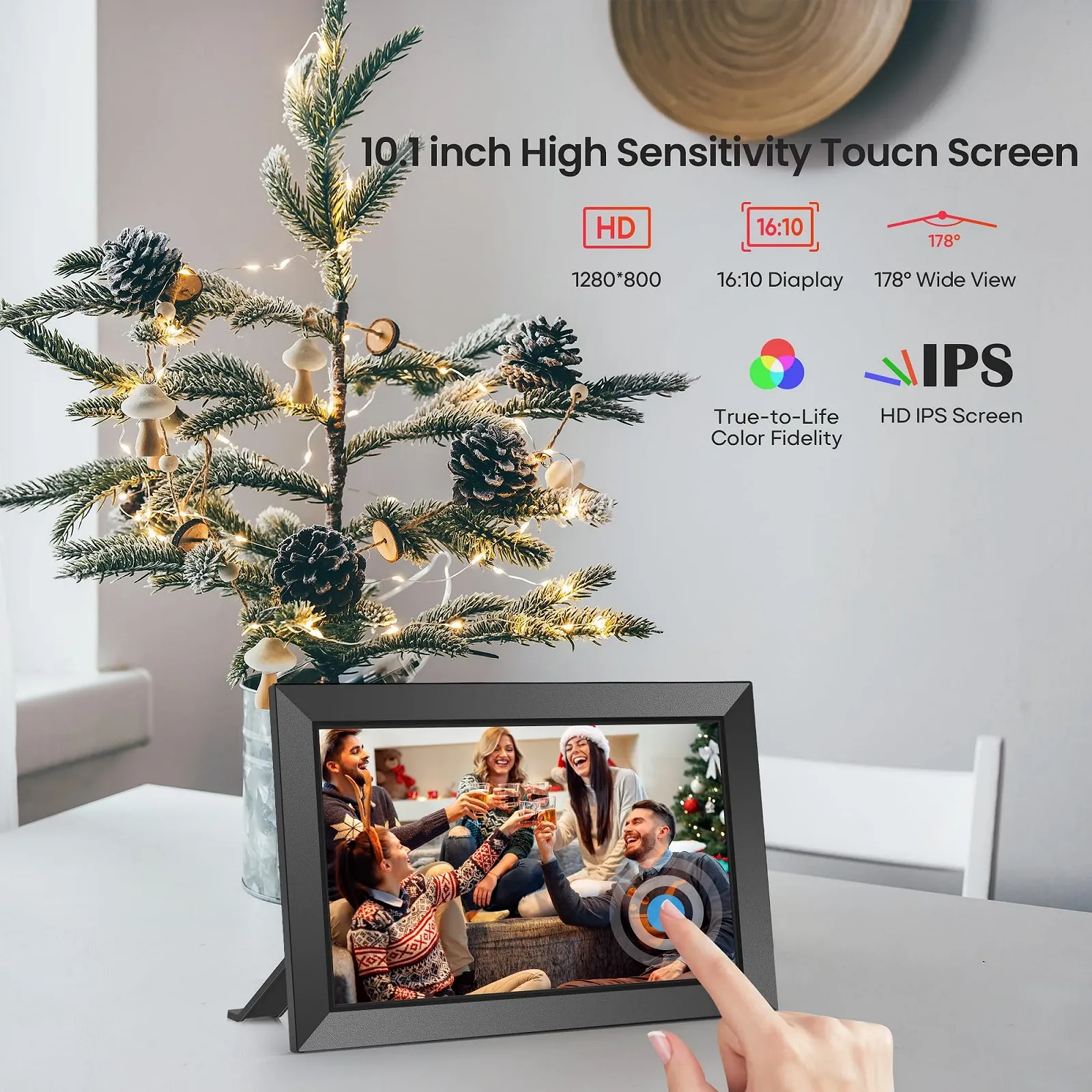 Цифровая фоторамка FRAMEO 10.1 дюйма 1280 x 800 IPS Touchscreen 32 GB Auto Rotation, фото №3 Цифровая фоторамка FRAMEO 10.1 дюйма 1280 x 800 IPS Touchscreen 32 GB Auto Rotation, фото №3