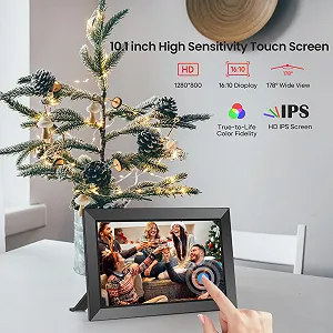 Цифровая фоторамка Yalilia Frameo WiFi 10.1 дюйма 1280 x 800 IPS Touchscreen 32 GB Automatic Rotation - Фото 1