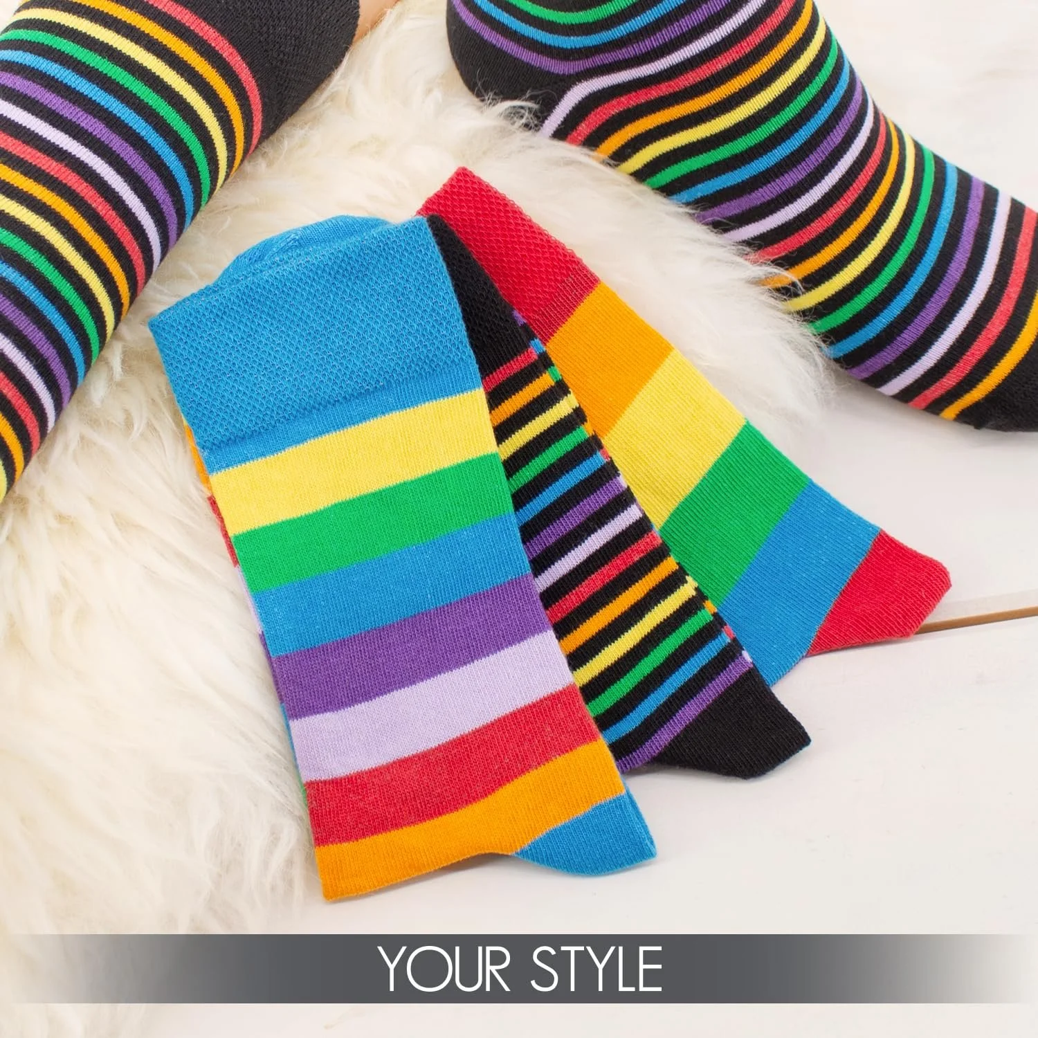 Шкарпетки в смужку Footstar для жінок та чоловіків, 6 пар, фото №4