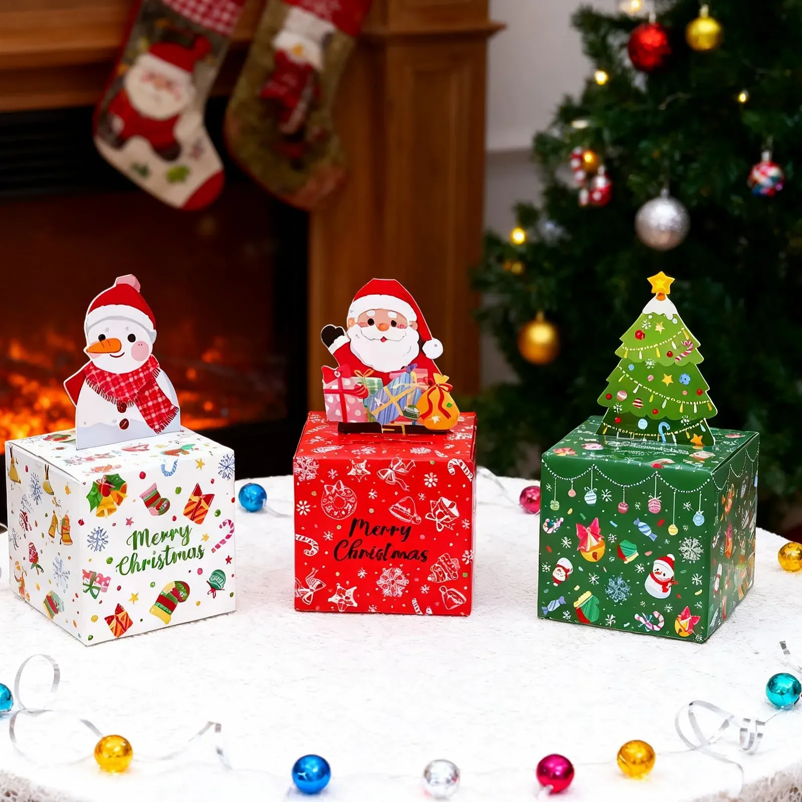 Скарбничка Різдвяна Набір 3 коробки та 90 пакетів Висувна касета, фото №2