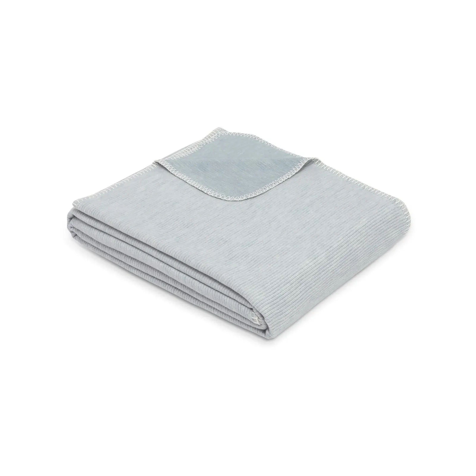 Одеяло Ibena Lausanne 140 x 200 см - одеяло из органического хлопка, сделано в Германии, мягкое и приятное на ощупь, летнее одеяло, светло-голубое, фото №1