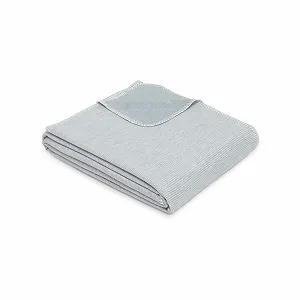 Одеяло Ibena Lausanne 140 x 200 см - одеяло из органического хлопка, сделано в Германии, мягкое и приятное на ощупь, летнее одеяло, светло-голубое - Фото 1