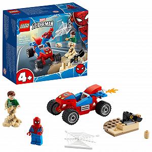 Игровой набор LEGO 76172 Spider-Man and Sandman Showdown с Спайдер-Багги, подходит для мальчиков и девочек от 4 лет - Фото 1