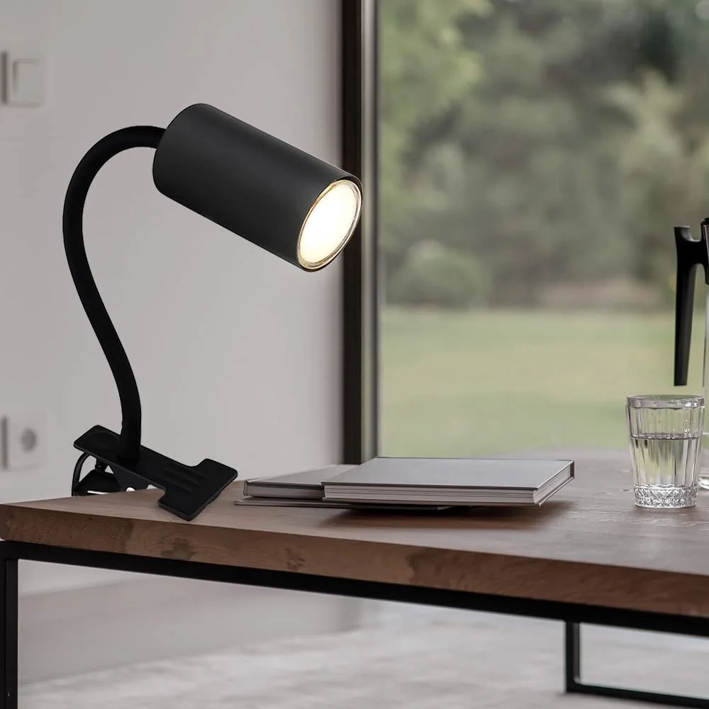 Настольная лампа-зажим Globo Matt Metal 41 см Черный матовый, фото №4