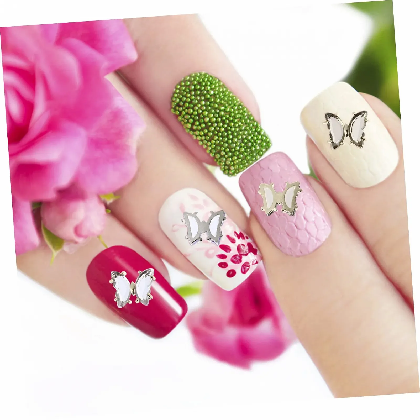 Украшение для ногтей Бабочка из циркона 40 шт., фото №7