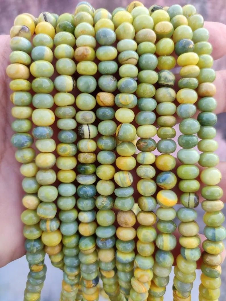 Бусины из натурального опала, ограненные, рондель, 7-8 мм, нить длиной 40 см, ожерелья, браслета, фото №2