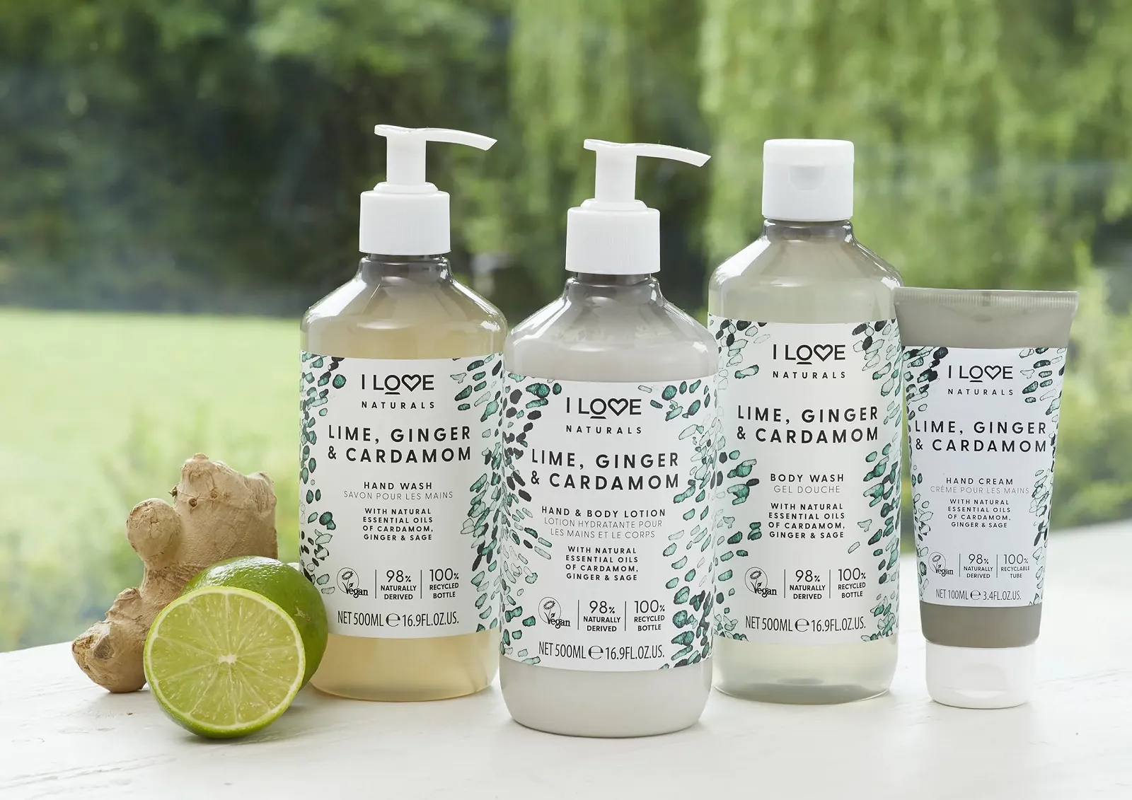 Лосьйон для рук I Love Naturals Лайм, Імбир та Кардамон для сухої шкіри, зволожуючий лосьйон з маслом ши та кокосовим маслом, 100 мл, фото №6