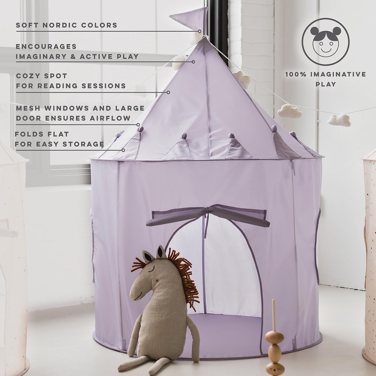 Игровой шатер 3 Sprouts Детский Tippi Фиолетовый, фото №3