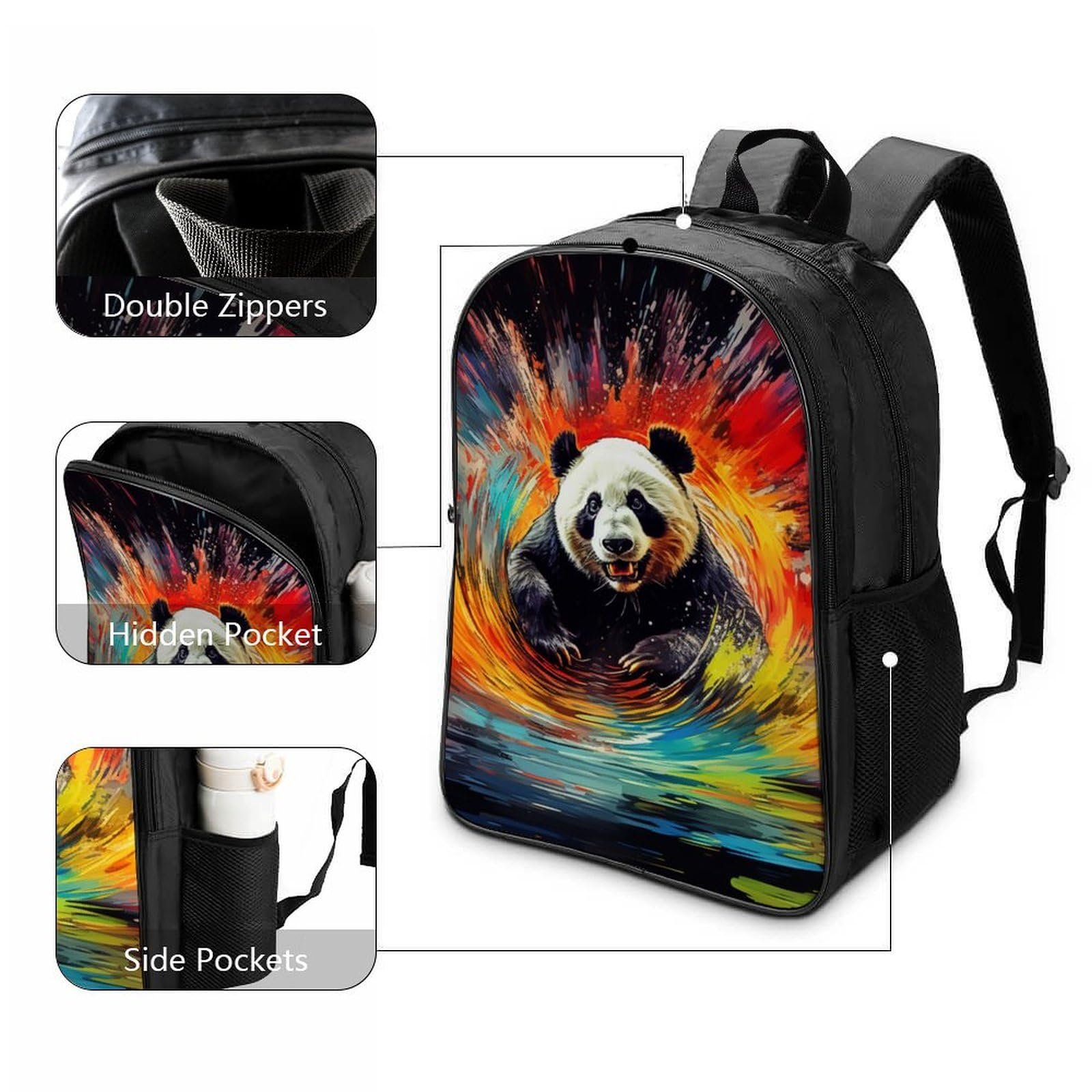 Рюкзак шкільний Panda DPEOANEBN 40x28x16см, фото №3