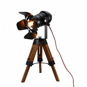 Настільна лампа Wooden Tripod Vintage Adjustable Retro - Фото 1