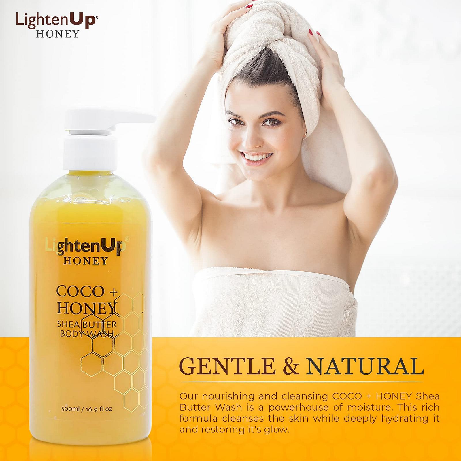 Гель для миття тіла LightenUp Honey Body Wash з маслом ши 500 мл / 16.9 рідк. унц., фото №5 Гель для миття тіла LightenUp Honey Body Wash з маслом ши 500 мл / 16.9 рідк. унц., фото №5