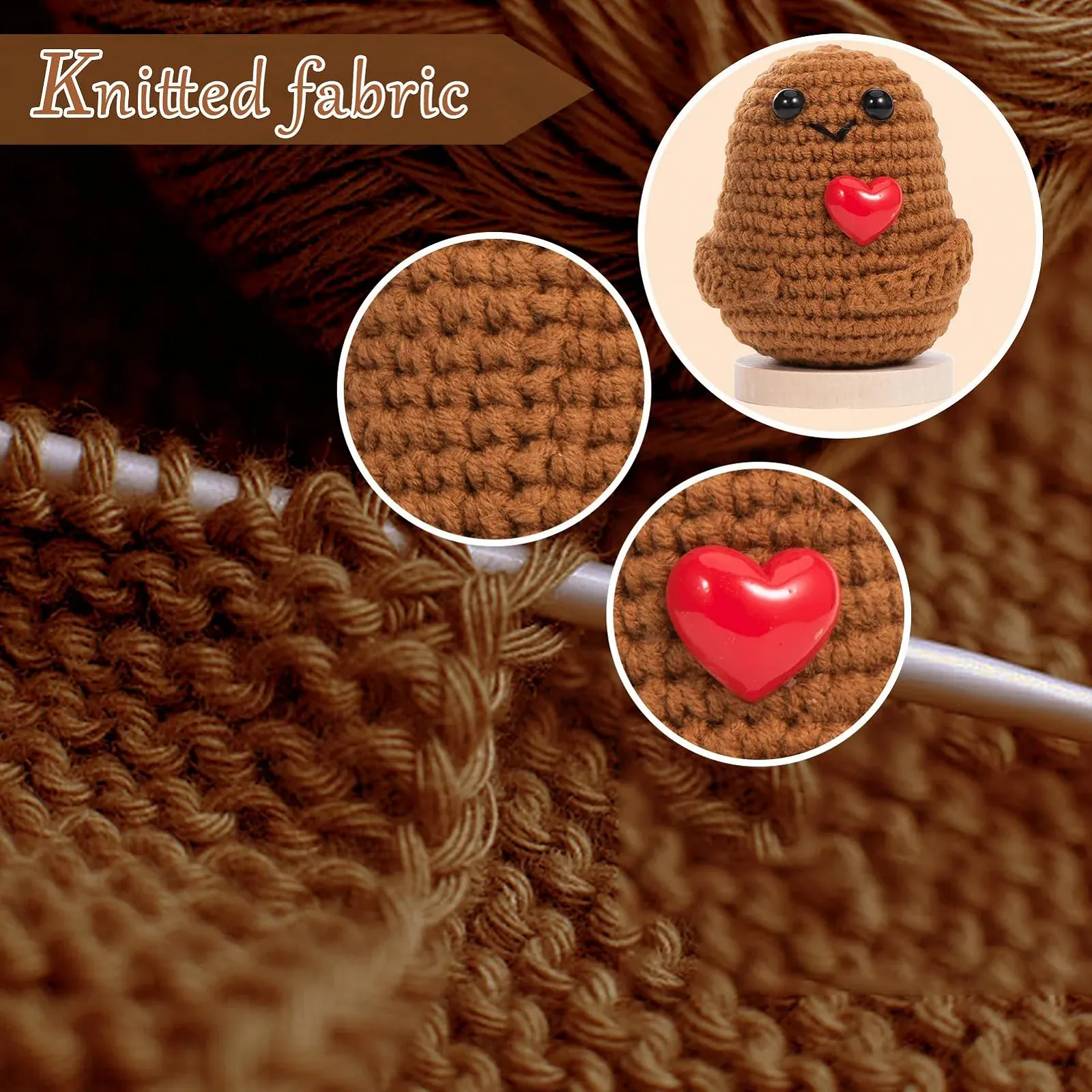 Aruigu Pocket Hug Positive Potato Вовняна В'язана, фото №4