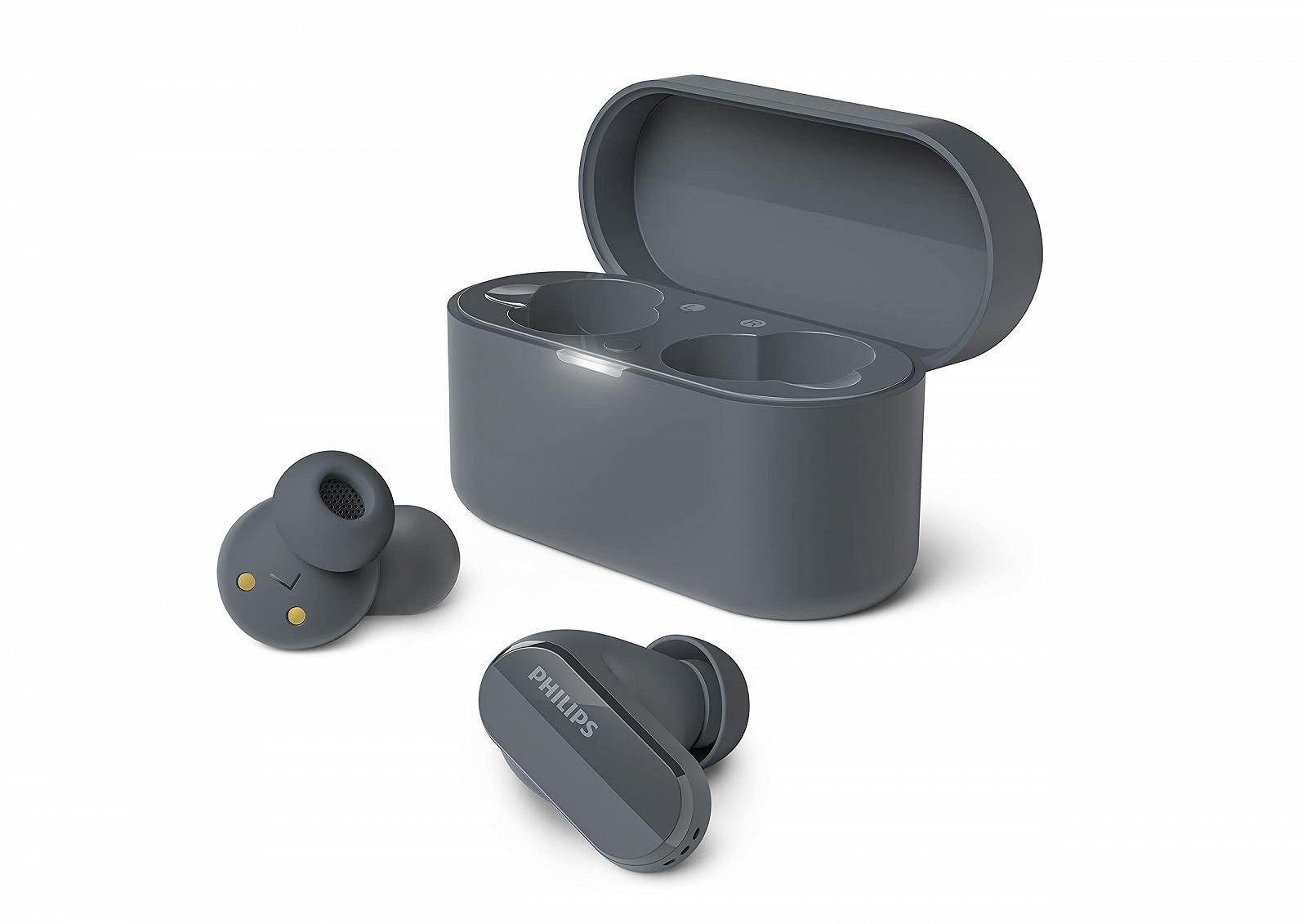 Навушники Philips TAT3508BK True Wireless Bluetooth Noise Cancelling In-Ear Силіконові вкладиші до 21 години роботи IPX4 Чорний, фото №1
