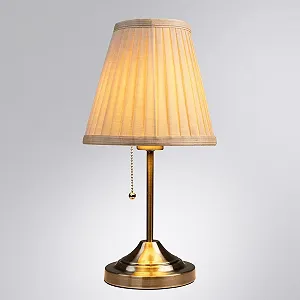 Настільна лампа LED ARTE LAMP Marriot елегантна з гнучким світловодом бронза бежевий текстильний абажур synthetic.ua - Фото 1