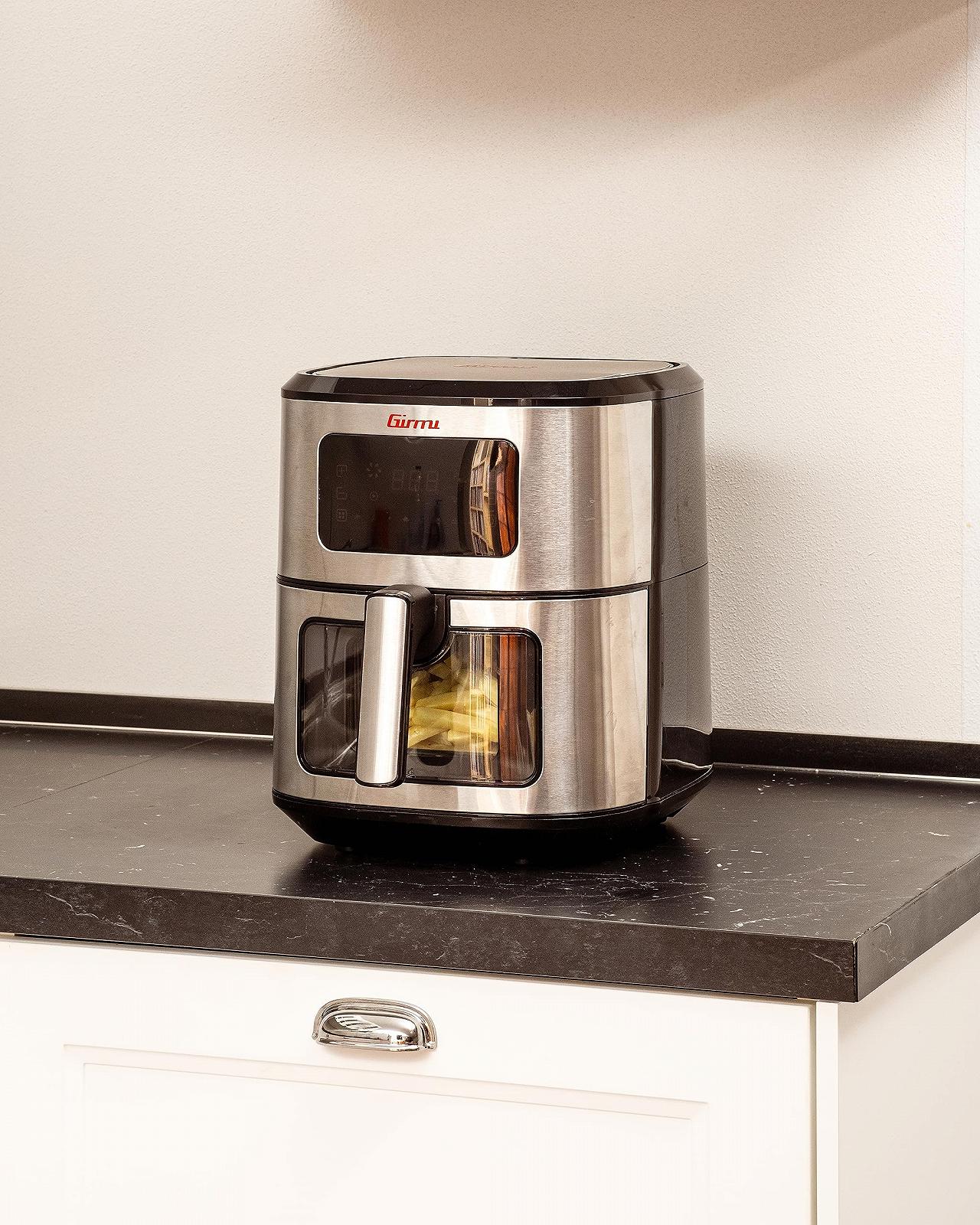 Мультипечь Girmi EcoFrit Look FG88 6.5 литров 8 программ 1700 W Цифровой дисплей BPA/PFOA Safe Внутреннее освещение Антипригарный поддон, фото №9