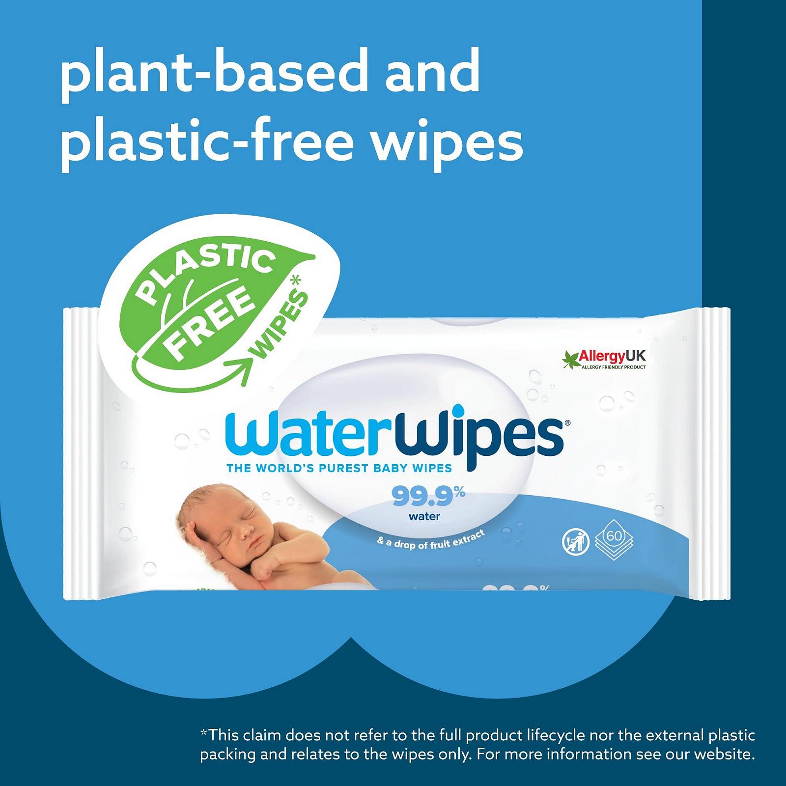 Детские салфетки WaterWipes Original, 720 штук (12 упаковок), на 99,9% на водной основе, без запаха, для чувствительной кожи, фото №5