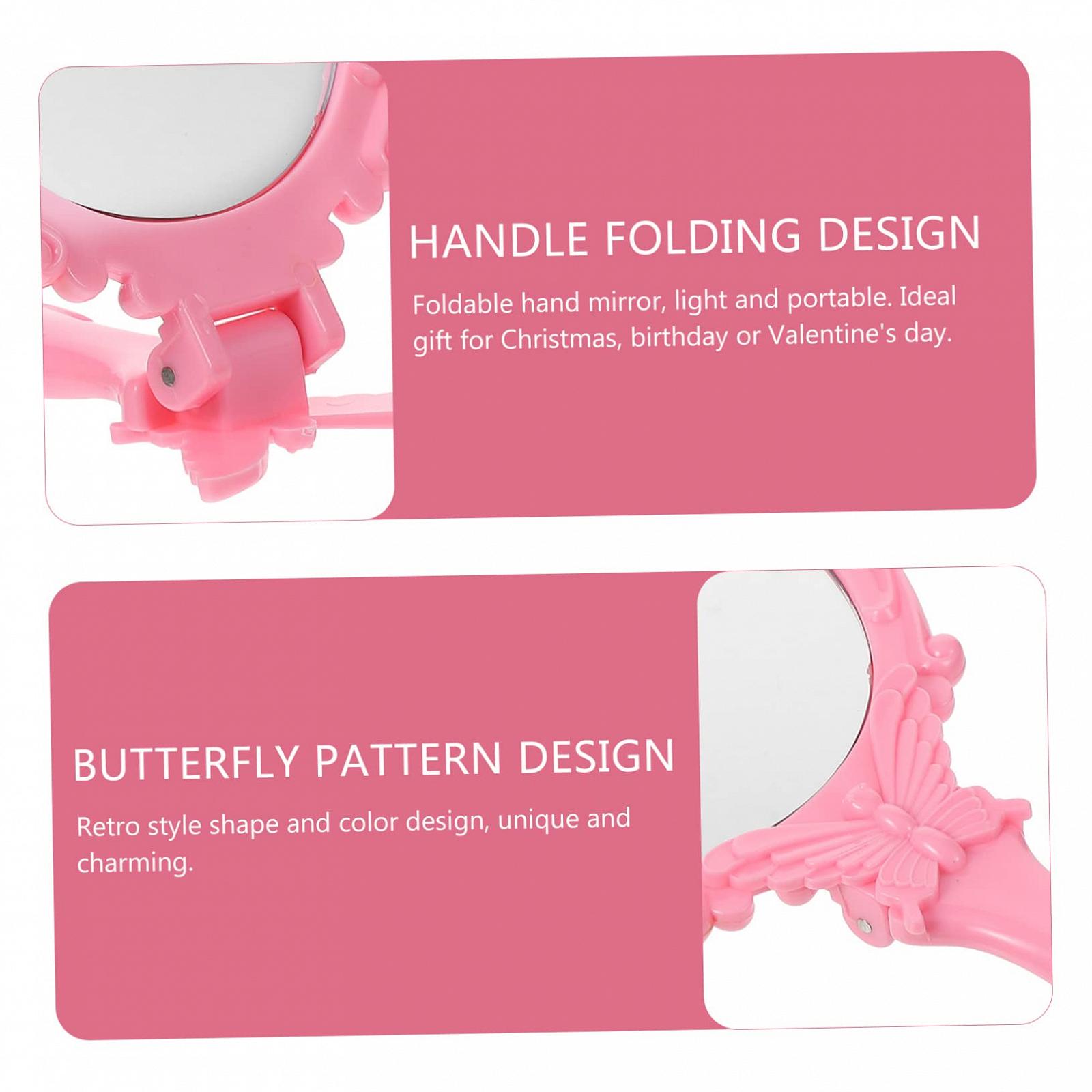 Дзеркало Angoily 3st Griff Klappspiegel з ручкою дівоче пластикове європейське та американське, фото №6