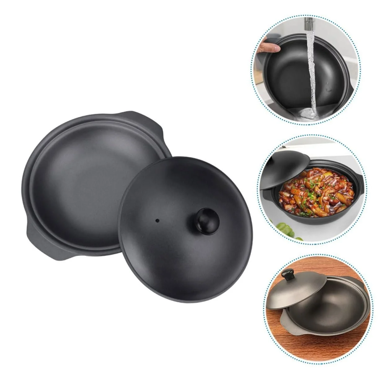 Кастрюля-жаровня SOIMISS чугунная с крышкой термостойкая в форме овоща, фото №8