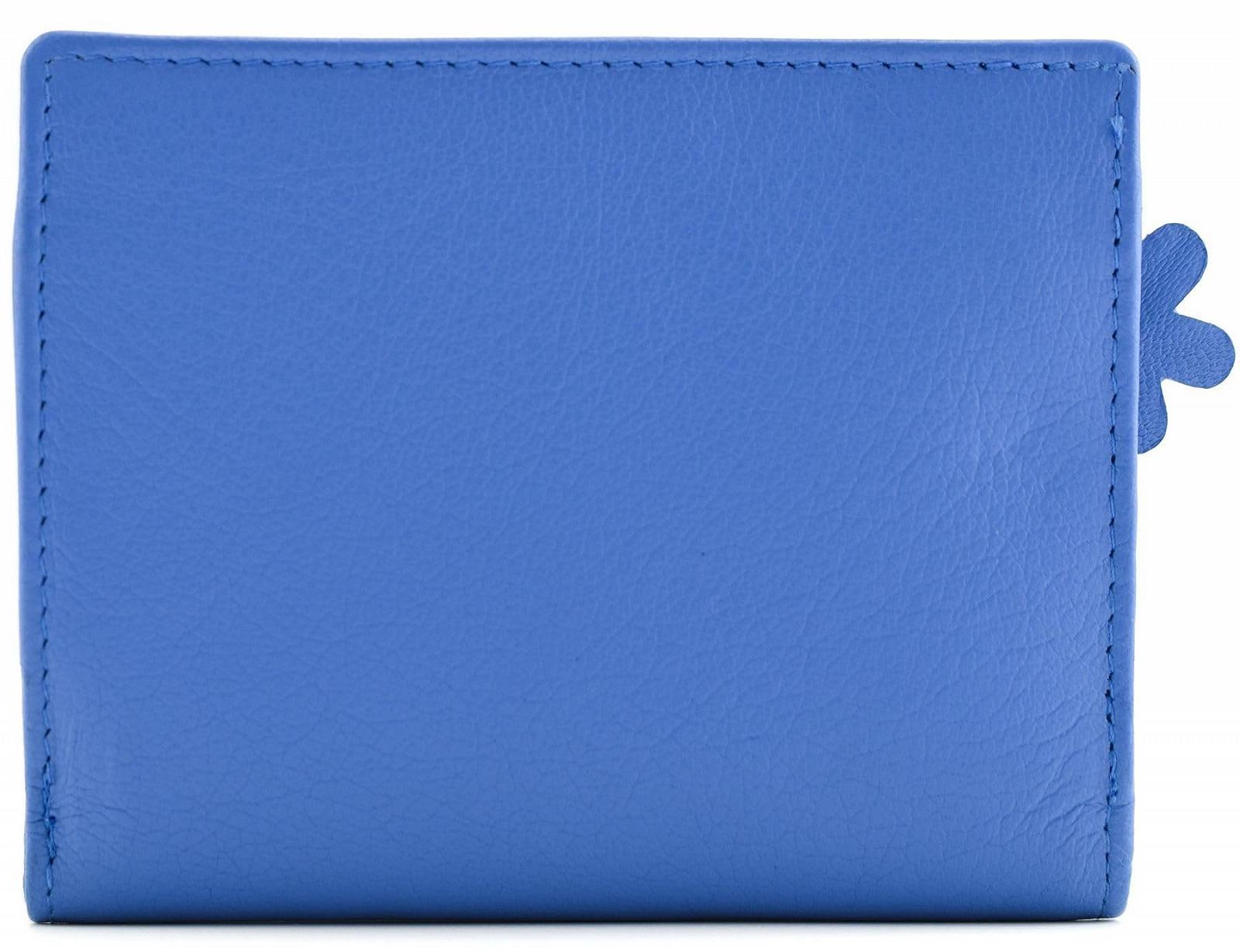 Кошелек Триfold Mala Leather Shiloh Collection Small Leather RFID Blocking 3629_96 Синий, фото №2