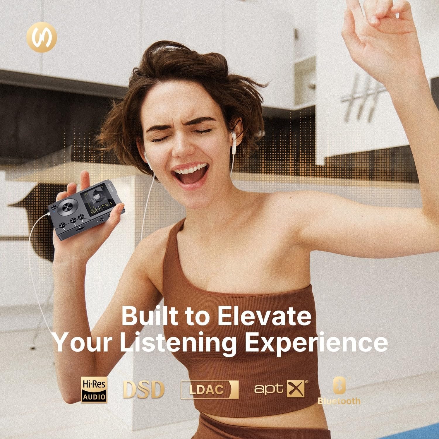 MP3-плеер High Res Bluetooth 4.0, Серовато-черный, фото №2