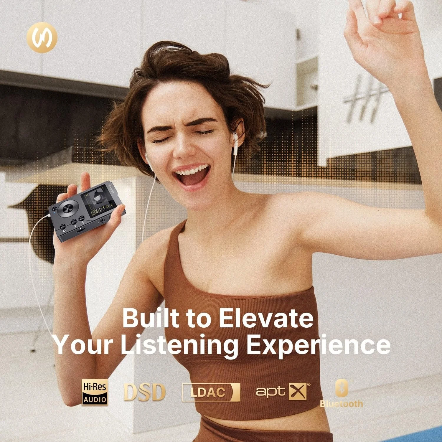 MP3 плеєр High Res Bluetooth 4.0, Сірувато-чорний, фото №2