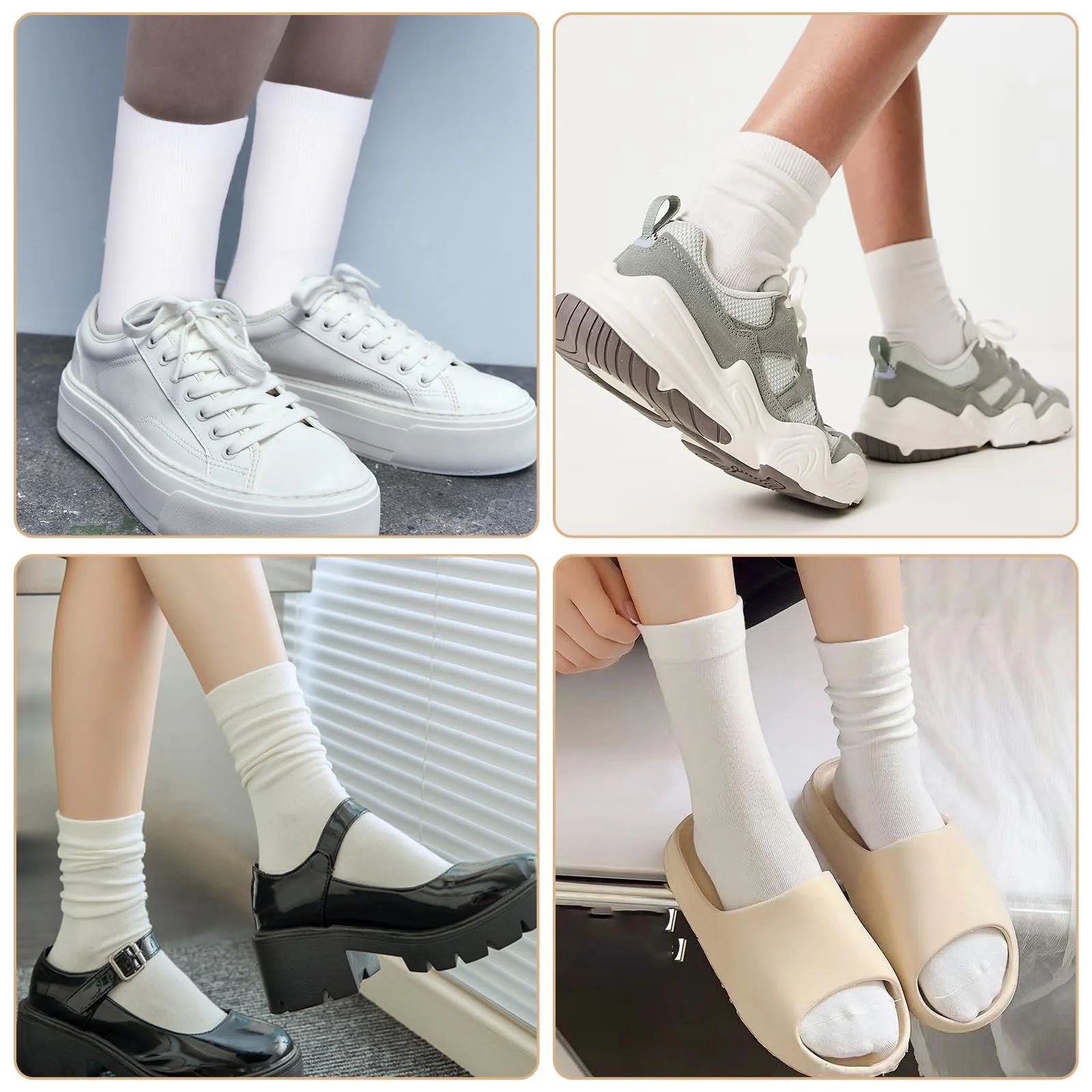 Носки Lusofie (3 пары) Женские хлопковые носки, без резинки, с широким поясом, для хлопка, носки до середины икры, удобная резинка, дышащие, комфортные, один размер, фото №8 Носки Lusofie (3 пары) Женские хлопковые носки, без резинки, с широким поясом, для хлопка, носки до середины икры, удобная резинка, дышащие, комфортные, один размер, фото №8