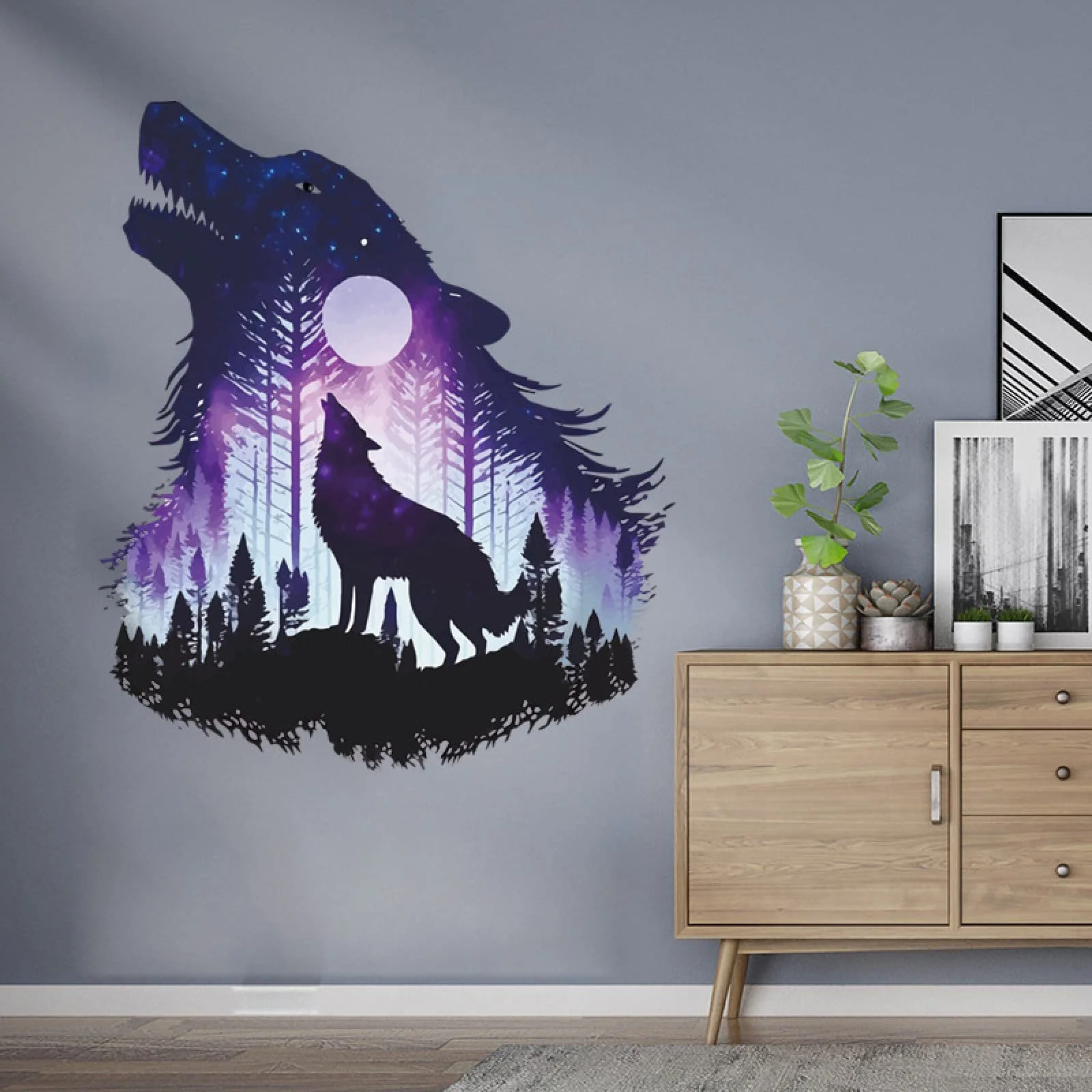 Настенная наклейка Wolf DIY Wall Art Decor, фото №2