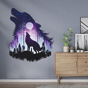 Наклейка на стіну Wolf DIY Wall Art Decor synthetic.ua - Фото 1
