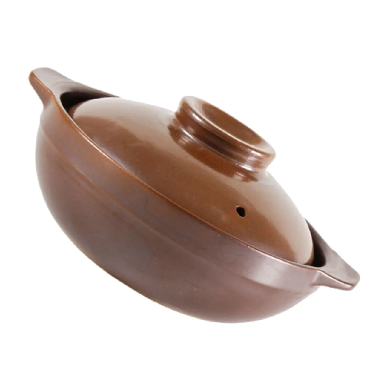 Кастрюля для тушения NOLITOY Керамическая с крышкой и ручками, фото №1