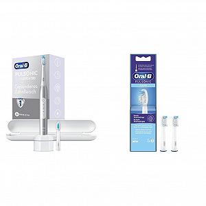 Зубна щітка електрична звукова Oral-B Pulsonic Slim Luxe 4500 Platinum та 2 змінні насадки - Фото 1