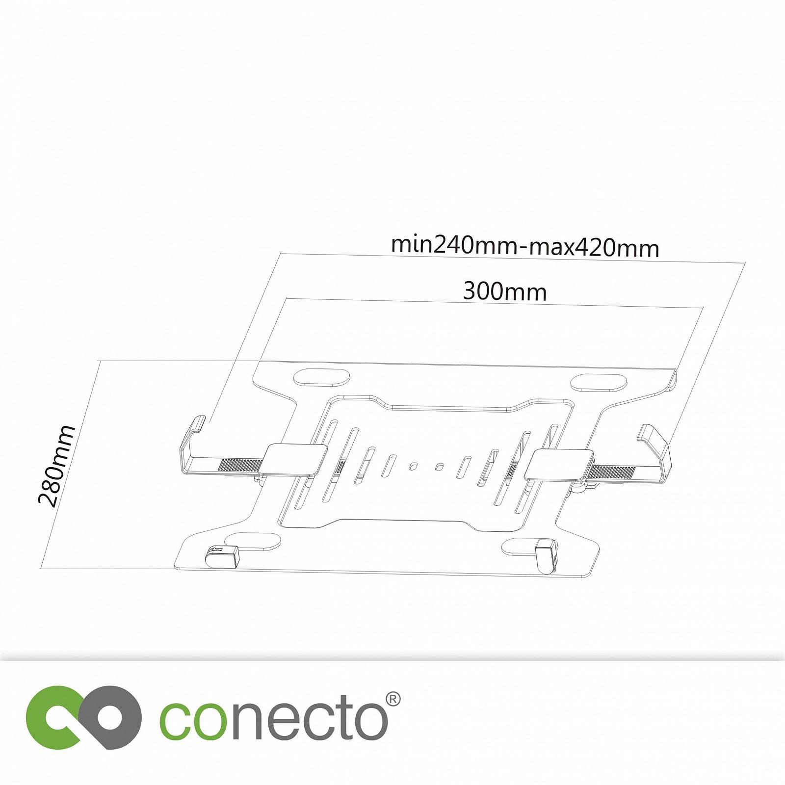 Адаптер VESA Conecto для ноутбуков, Surface 30 x 22.5 см, Максимальная нагрузка 9 кг, VESA 75 x 75 и 100 x 100, Черный, фото №4