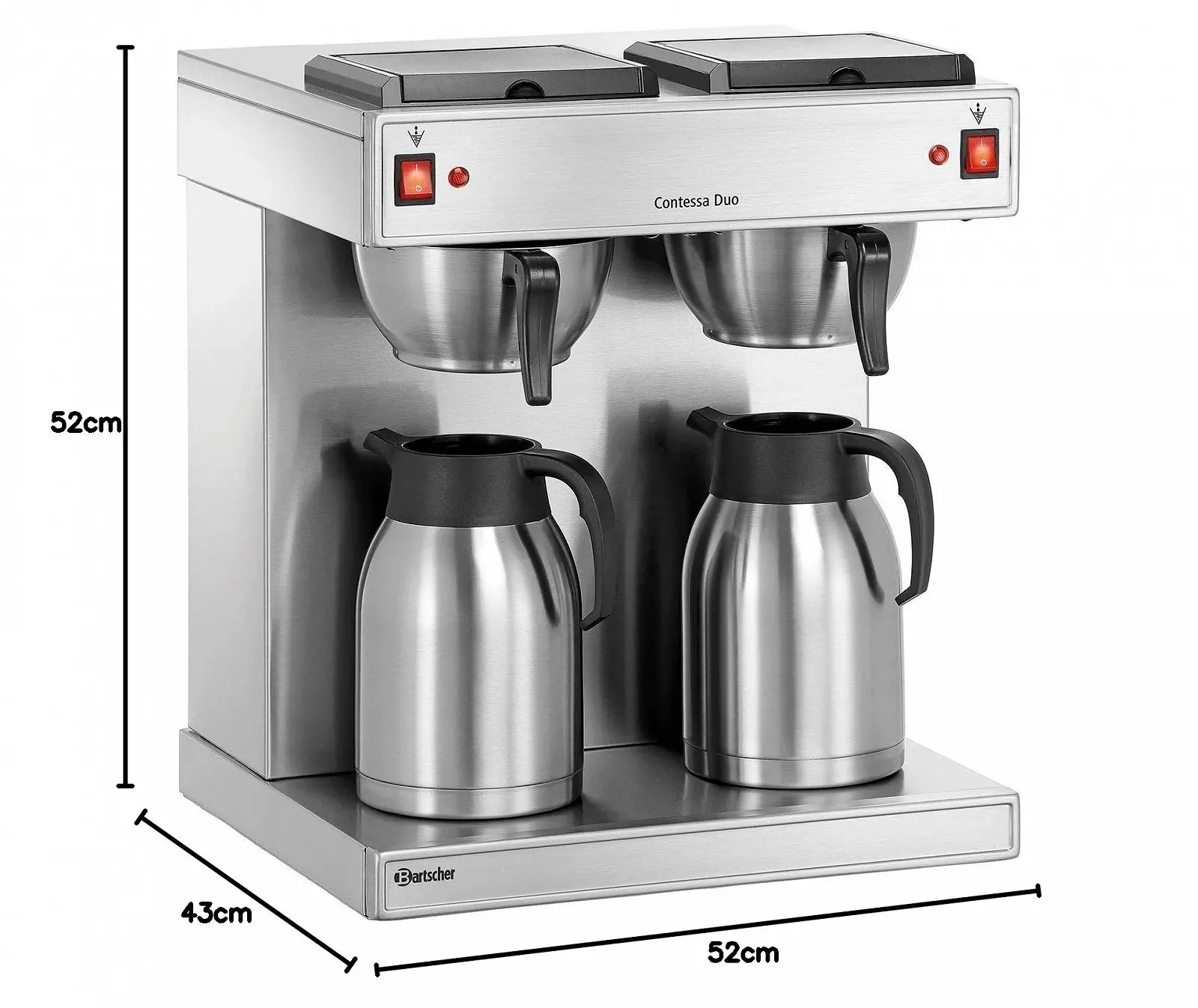Двойная кофейная станция Bartscher 2 x 2 л Нержавеющая сталь, фото №5
