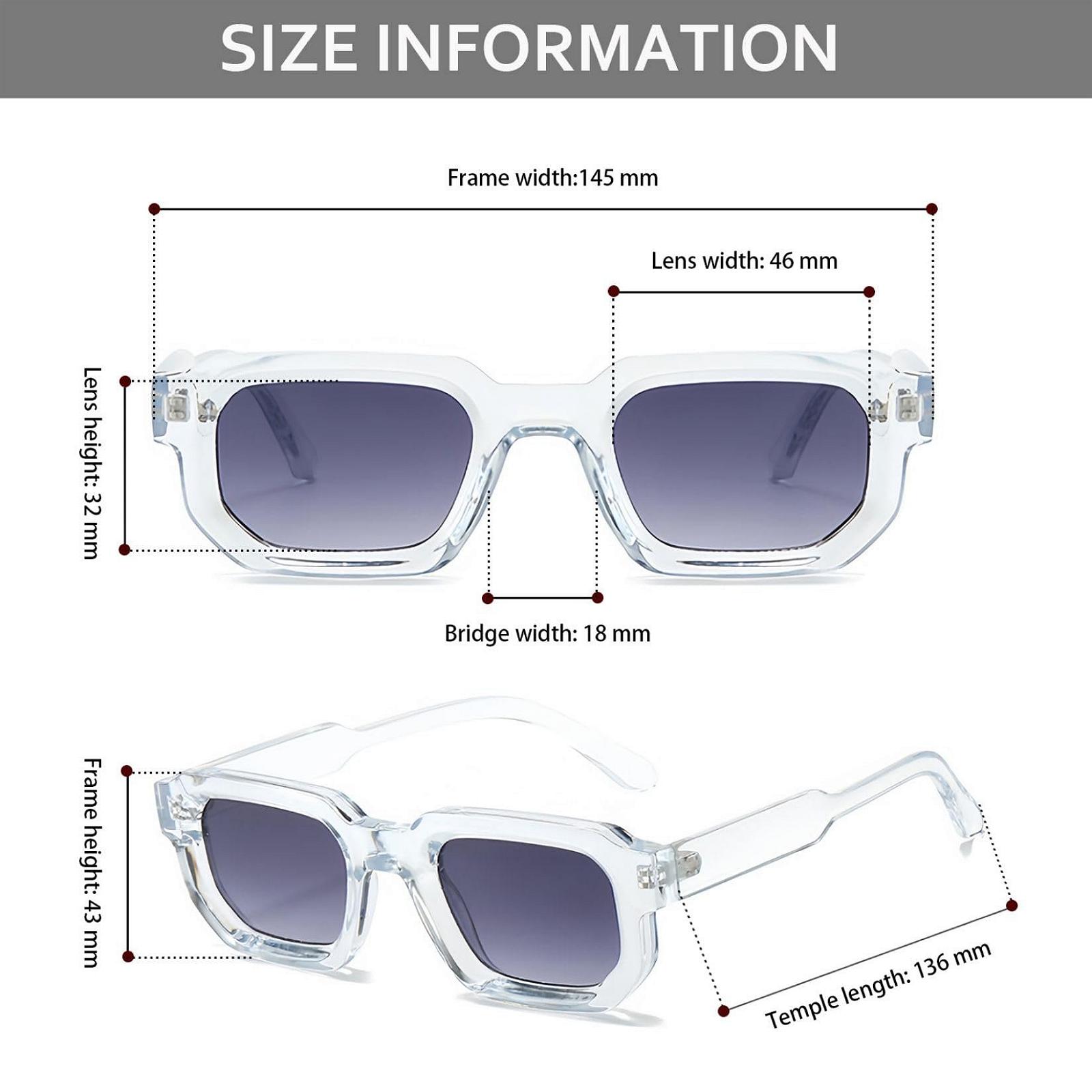 Сонцезахисні окуляри Прямокутні JCTAIFOO Ретро Вінтажні Квадратні, фото №3