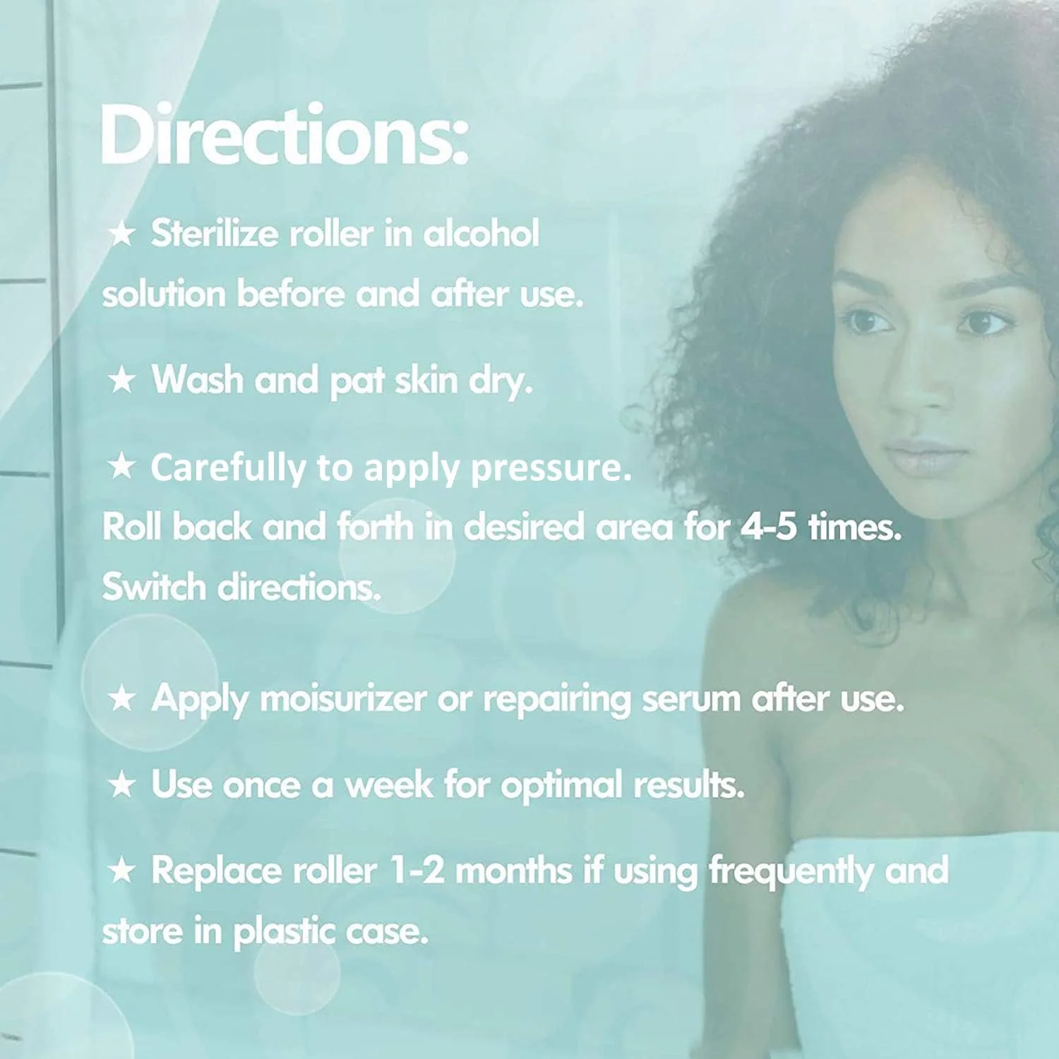 Дермаролер Angel Kiss 4 в 1, набір мікроголкових ролерів, 300 голок 0,5 мм, 720/1200 голок, 1,0 мм, фото №7