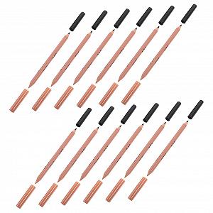 Карандаш для бровей Beaupretty Eyeliner с двойным использованием, Набор 12 штук - Фото 1