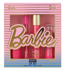 Набір для догляду за губами Barbie 4 шт., веганський набір краси, помада, блиск для губ, олівець для губ, бальзам для губ, косметика - Фото 1