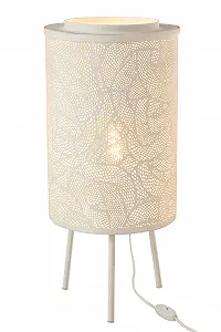 Настільна лампа J-Line Geperforeerd Метал Біла synthetic.ua - Фото 1