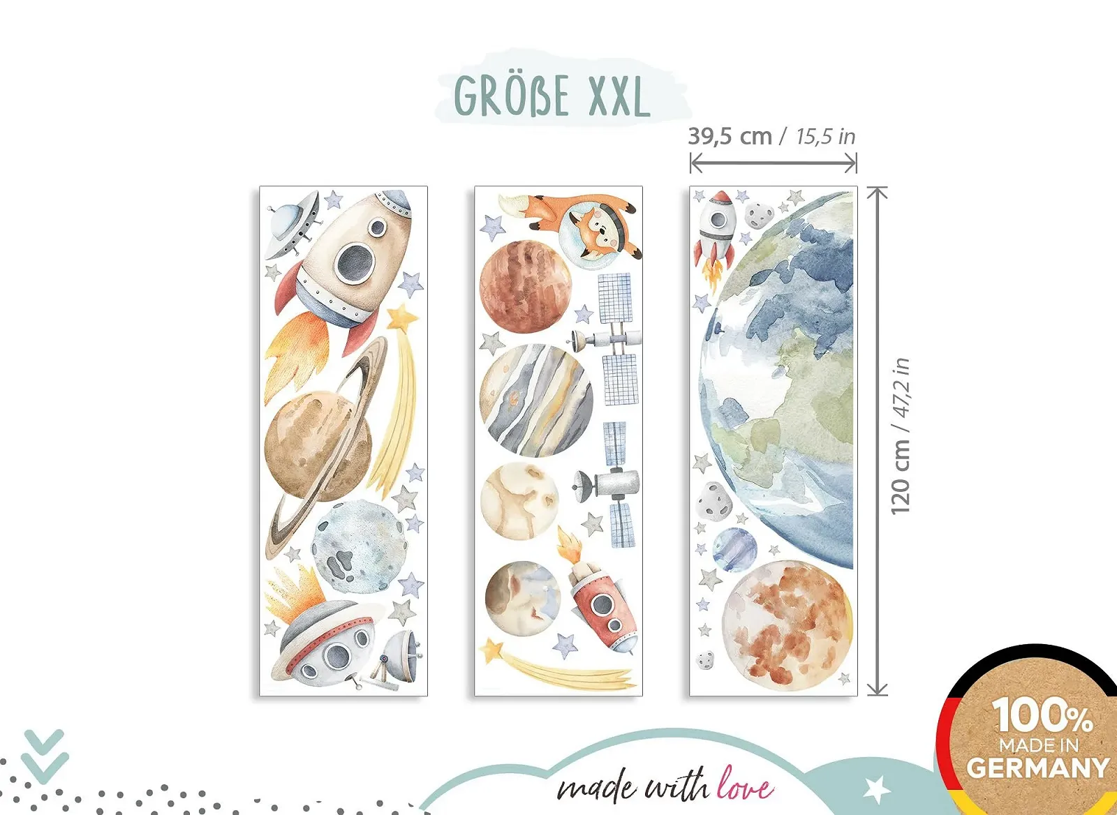 Наклейка на стену Little Deco Space Ship DL5076 XXL, фото №4