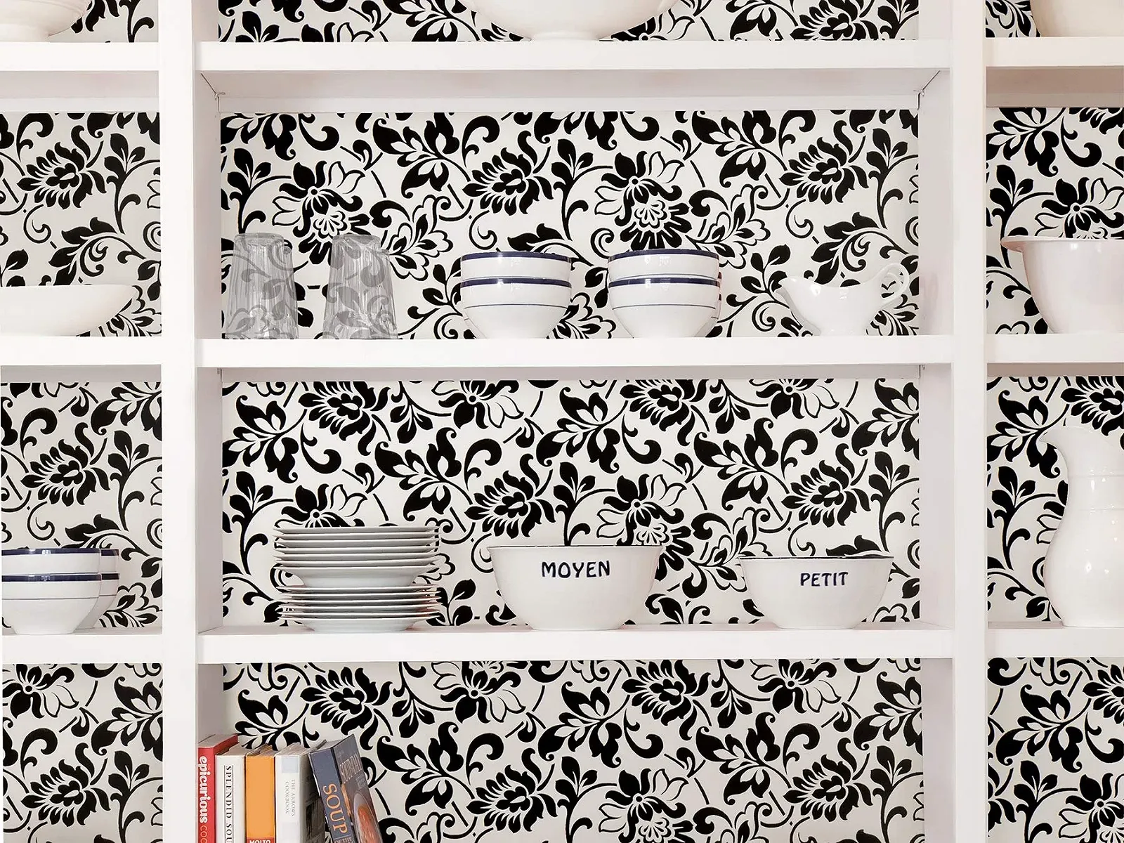 Плівка самоклейна Fablon Heritage Black & White 45 см x 2 м рулон, фото №3 Плівка самоклейна Fablon Heritage Black & White 45 см x 2 м рулон, фото №3