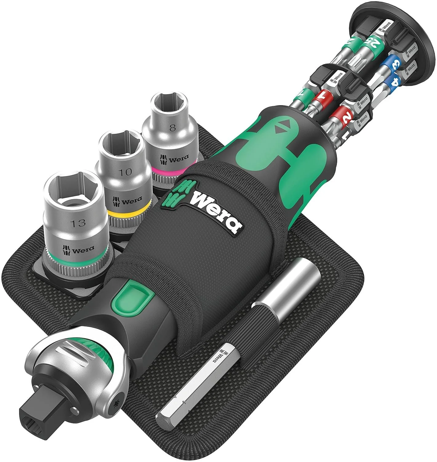 Набор инструментов Wera 8009 Zyklop Pocket Set 2 05004281001 18 шт Черно-зеленый, фото №1