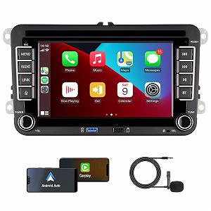 Автомагнитола KTTCORLP для Golf 5 6 VW Polo T5 Passat Touran Seat с навигацией FM/AM, Apple Carplay, Android Car, Управление рулевым колесом, 2DIN сенсорный экран 7 дюймов - Фото 1