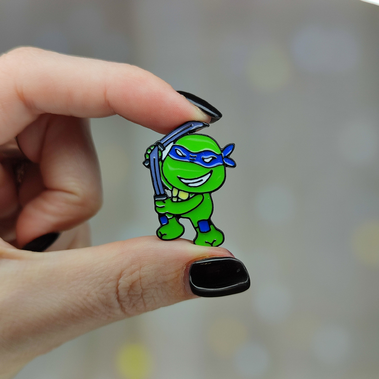 Металлический значок пин Леонардо Черепашки ниндзя, фото №1