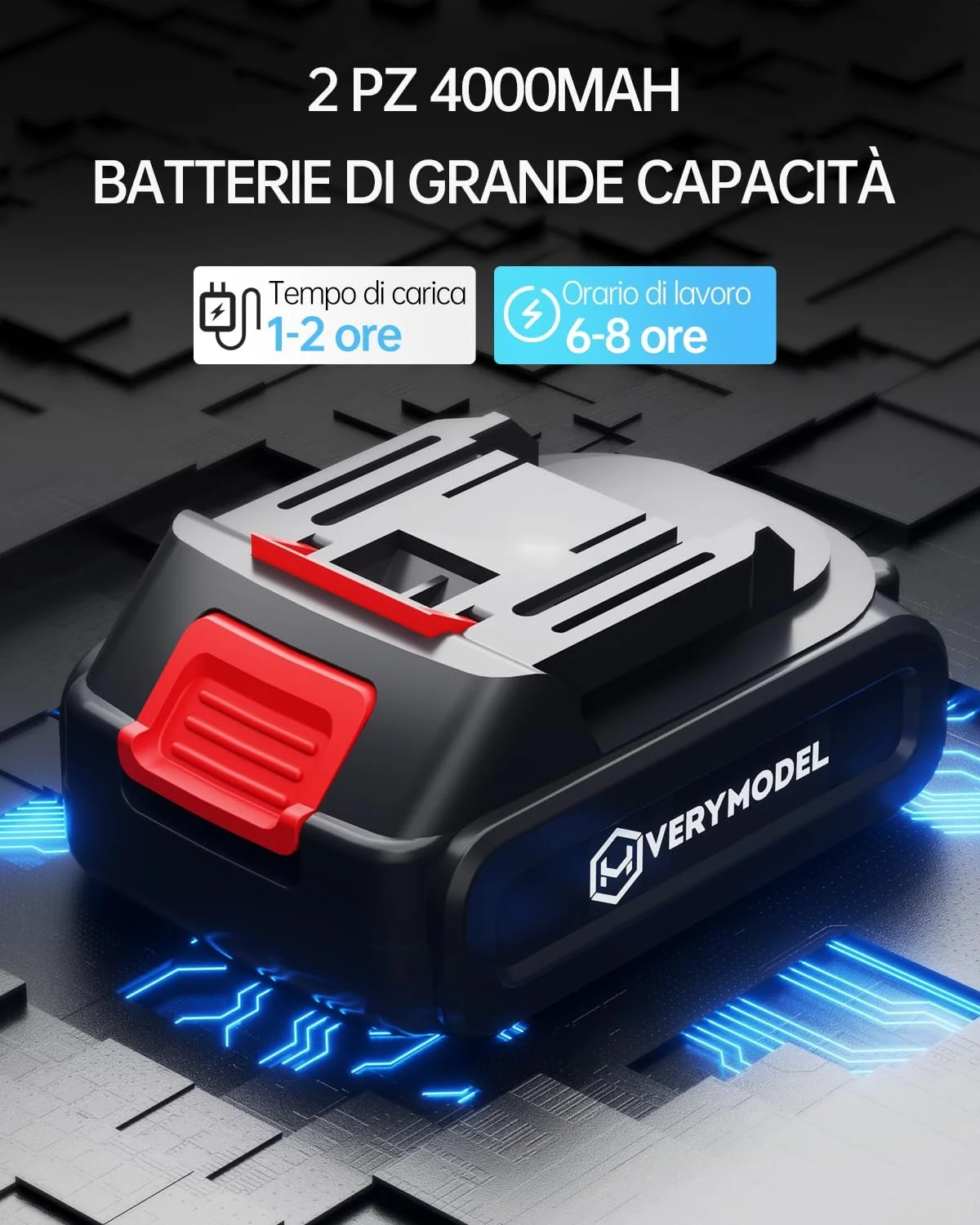 Ножницы для обрезки аккумуляторные телескопические Verymodel 40 мм 2 x 4000 mAh, фото №4