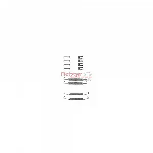 Комплект аксесуарів, гальмівні колодки METZGER 105-0610 задня вісь - Фото 1